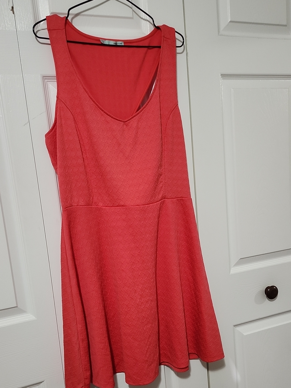 Maurices Coral Textured Fit-and-Flare Dress